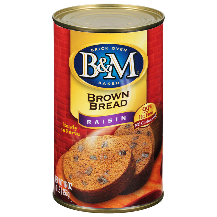 B&M Bread Bright And Mellow Brown Bread Raisins-16 oz.-12/Case