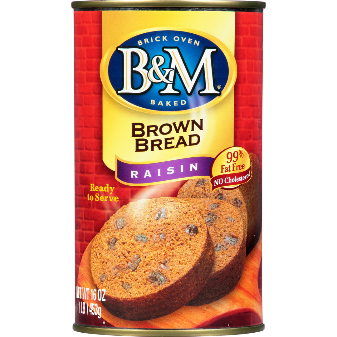 B&M Bread Bright And Mellow Brown Bread Raisins-16 oz.-12/Case