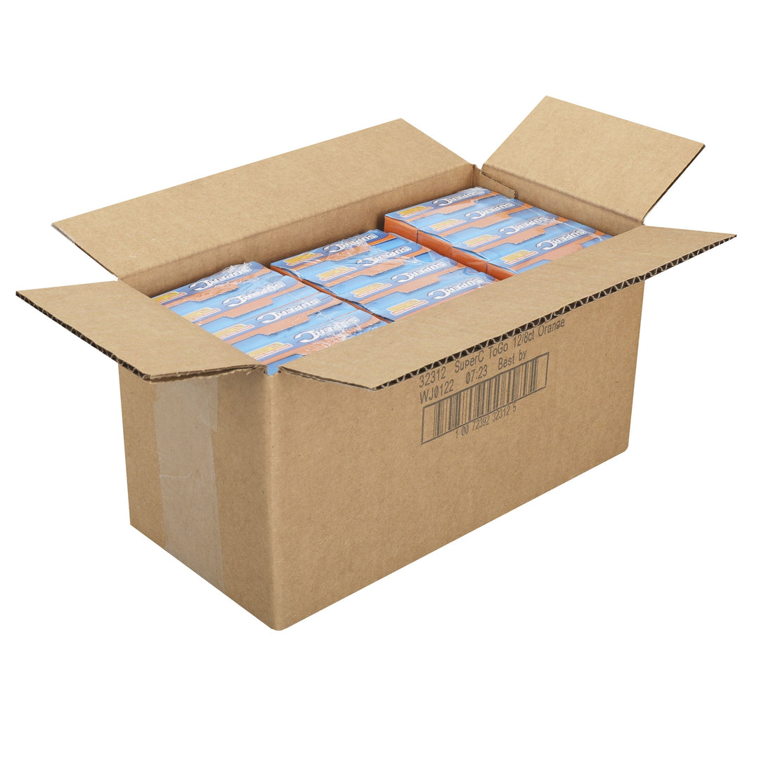 Super C Orange Vitamin & Mineral Drink Mix Singles To Go-8 Count-4/Box-3/Case
