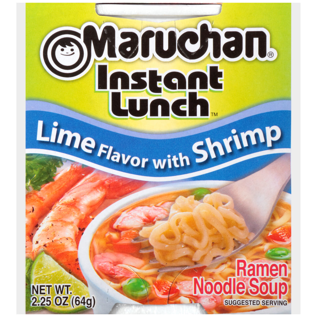 Maruchan Instant Lime Shrimp Flavored Ramen Noodle Soup-2.25 oz.-12/Case