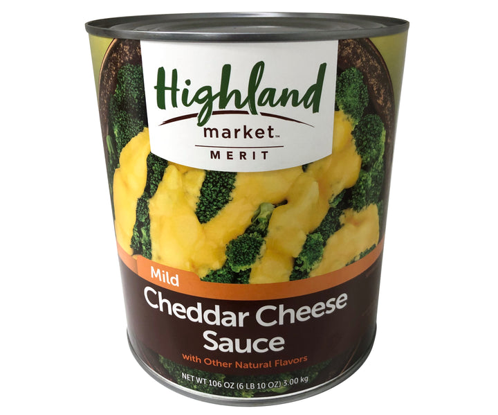 Highland Market Merit Mild Cheddar Cheese Sauce-106 oz.-6/Case