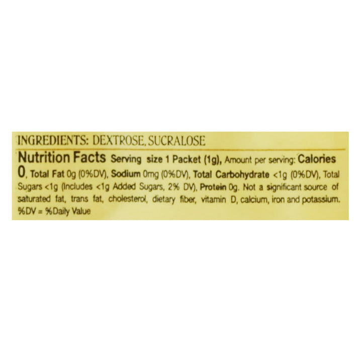 Gourmet Table Sugar Substitute Yellow Packets-1 Gram-2000/Case