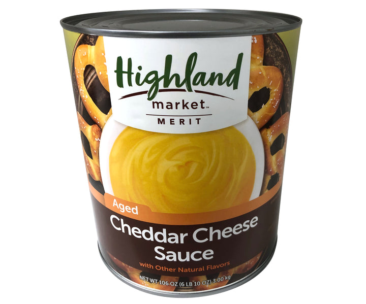 Highland Market Merit Aged Cheddar Cheese Sauce-106 oz.-6/Case