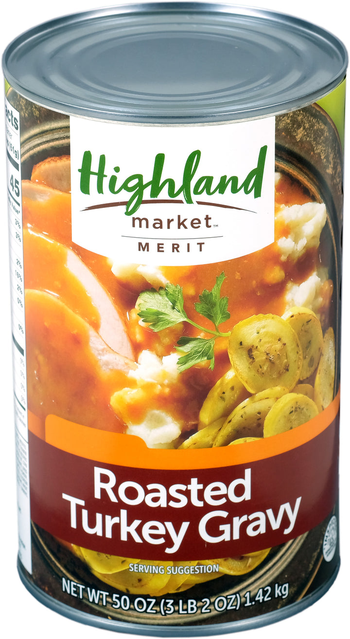 Highland Market Merit Roasted Turkey Gravy-50 oz.-12/Case