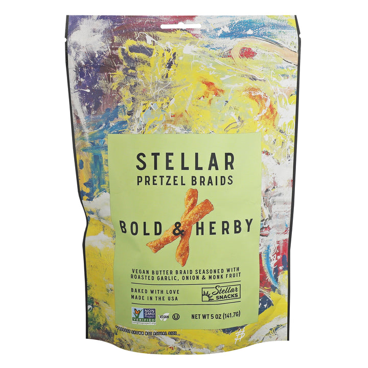 Stellar Snacks Bold And Herby Pretzel Braids-5 oz.-6/Case