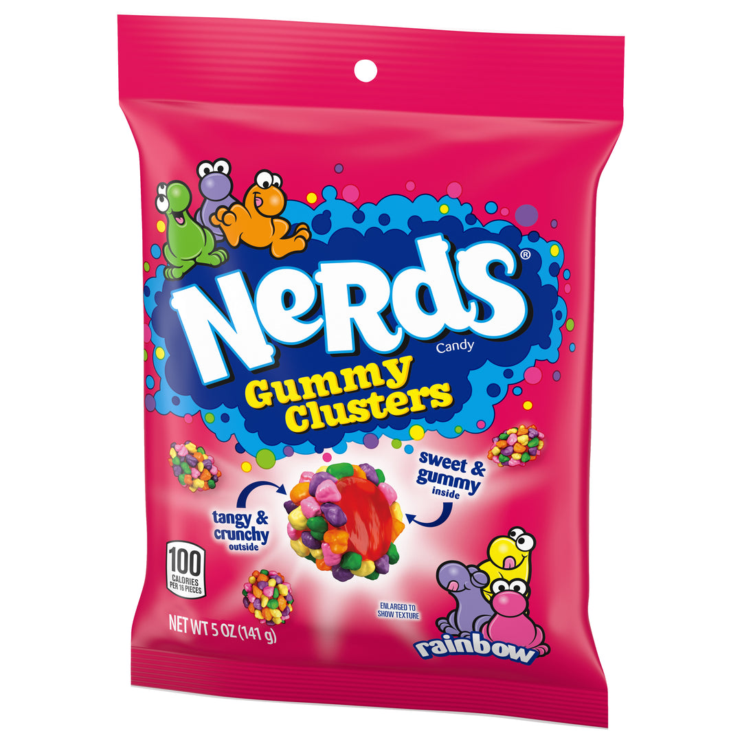 Nerds Sr766848 Medium Gummy Clusters Peg Bag-5 oz.-12/Case