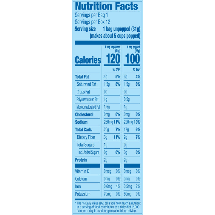 Pop Secret Microwave Popcorn-100 Calorie Butter Flavor-Snack Bags-13.4 oz.-4/Case