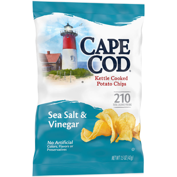 Cape Cod Sea Salt & Vinegar Kettle Chips-1.5 oz.-56/Case