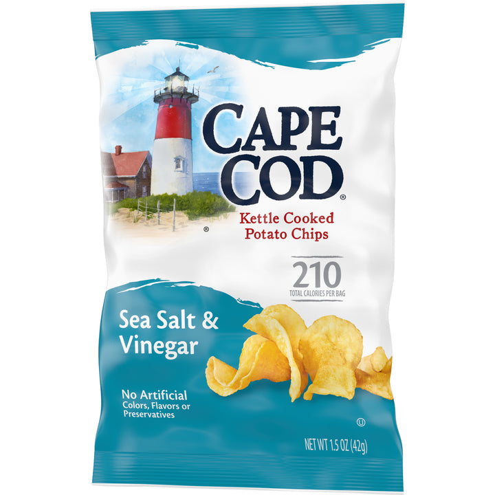 Cape Cod Sea Salt & Vinegar Kettle Chips-1.5 oz.-56/Case
