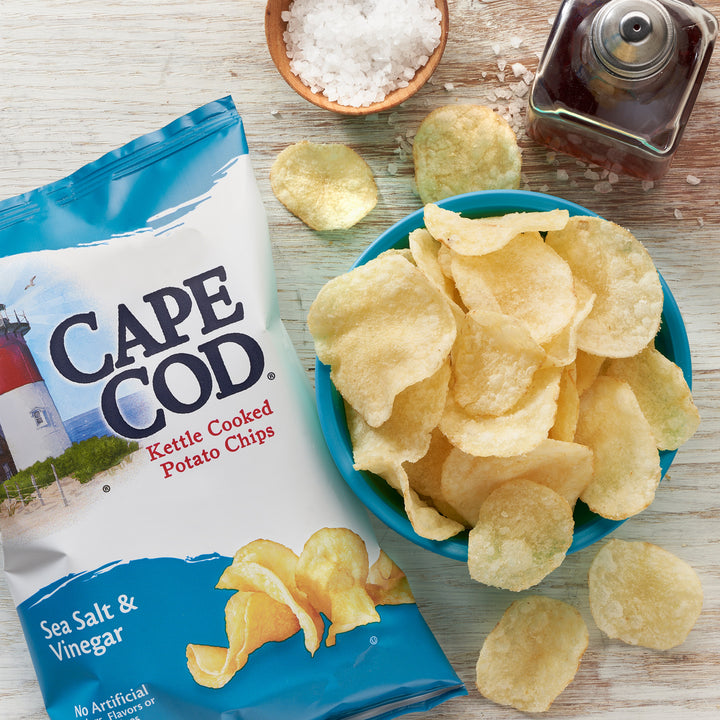 Cape Cod Sea Salt & Vinegar Kettle Chips-1.5 oz.-56/Case