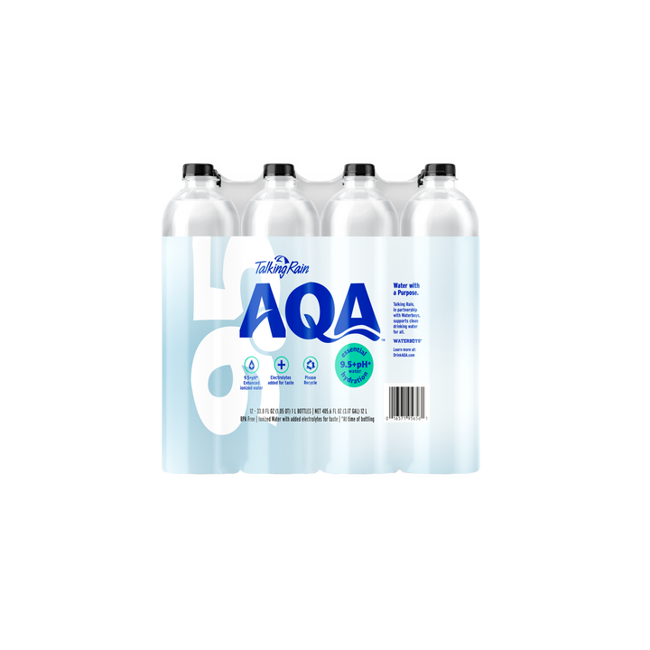 Talking Rain Tr Aqa Alkaline Water 1L (33.08Oz) Bottle Branded Film (12Pk)-33.8 fl. oz.-12/Case