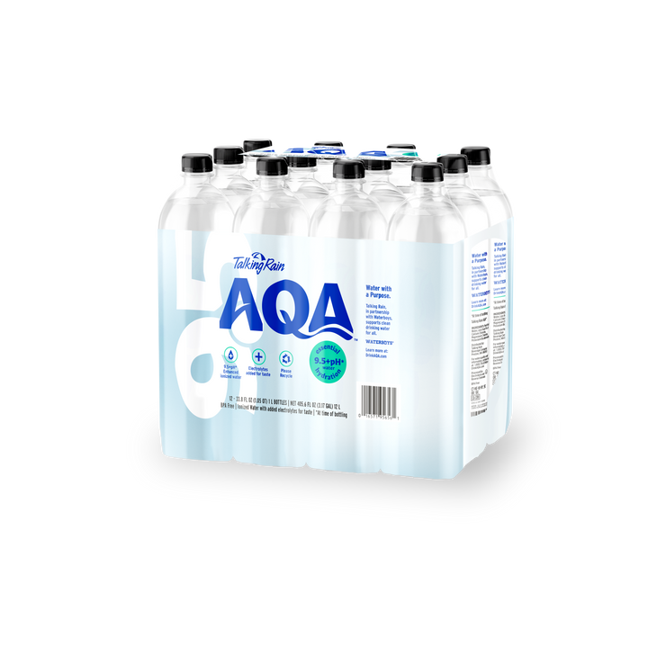 Talking Rain Tr Aqa Alkaline Water 1L (33.08Oz) Bottle Branded Film (12Pk)-33.8 fl. oz.-12/Case