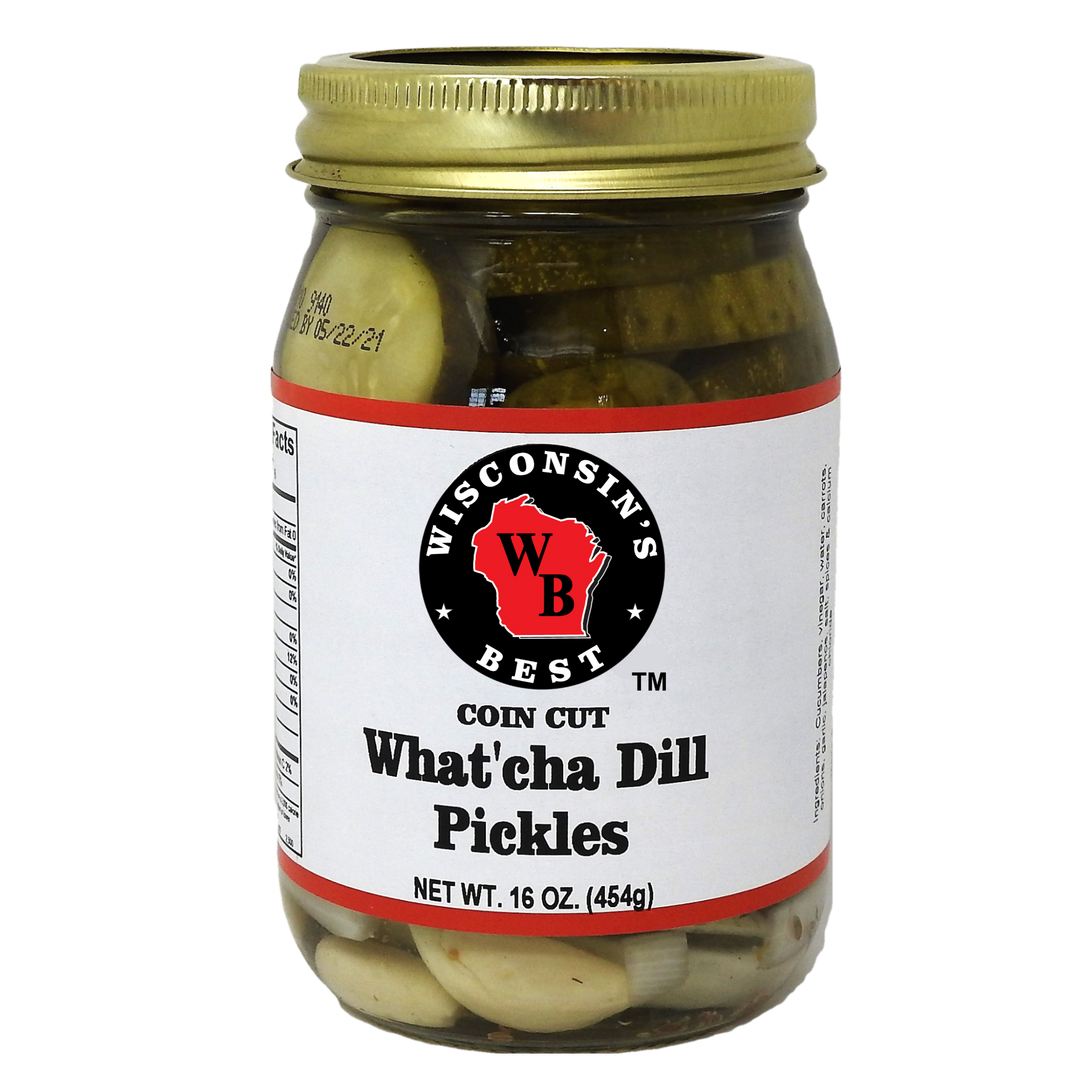 Wisconsins Best Dill Whatcha Pickle Chip Jar-16 oz.-12/Case