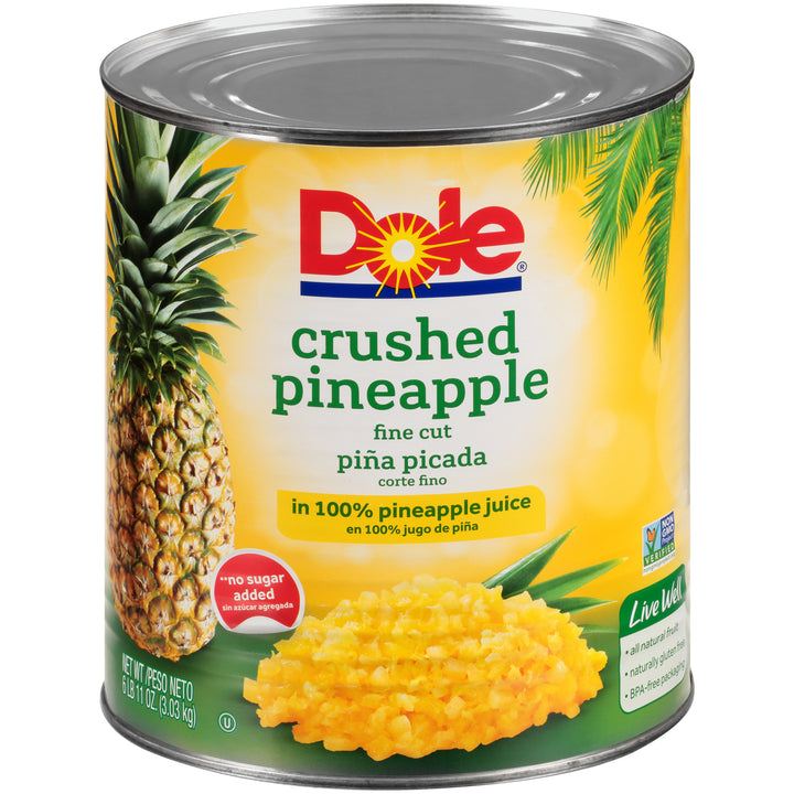 Dole Pineapple Crushed Fine Cut In Juice-106 oz.-6/Case