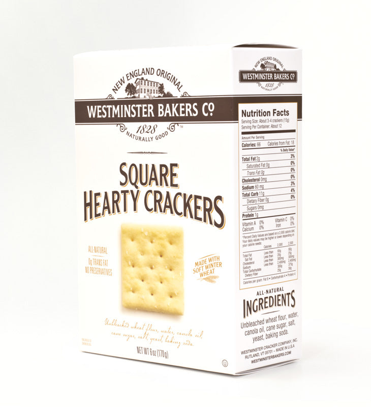 Westminster Crackers Hearty Square Cracker-6 oz.-12/Case