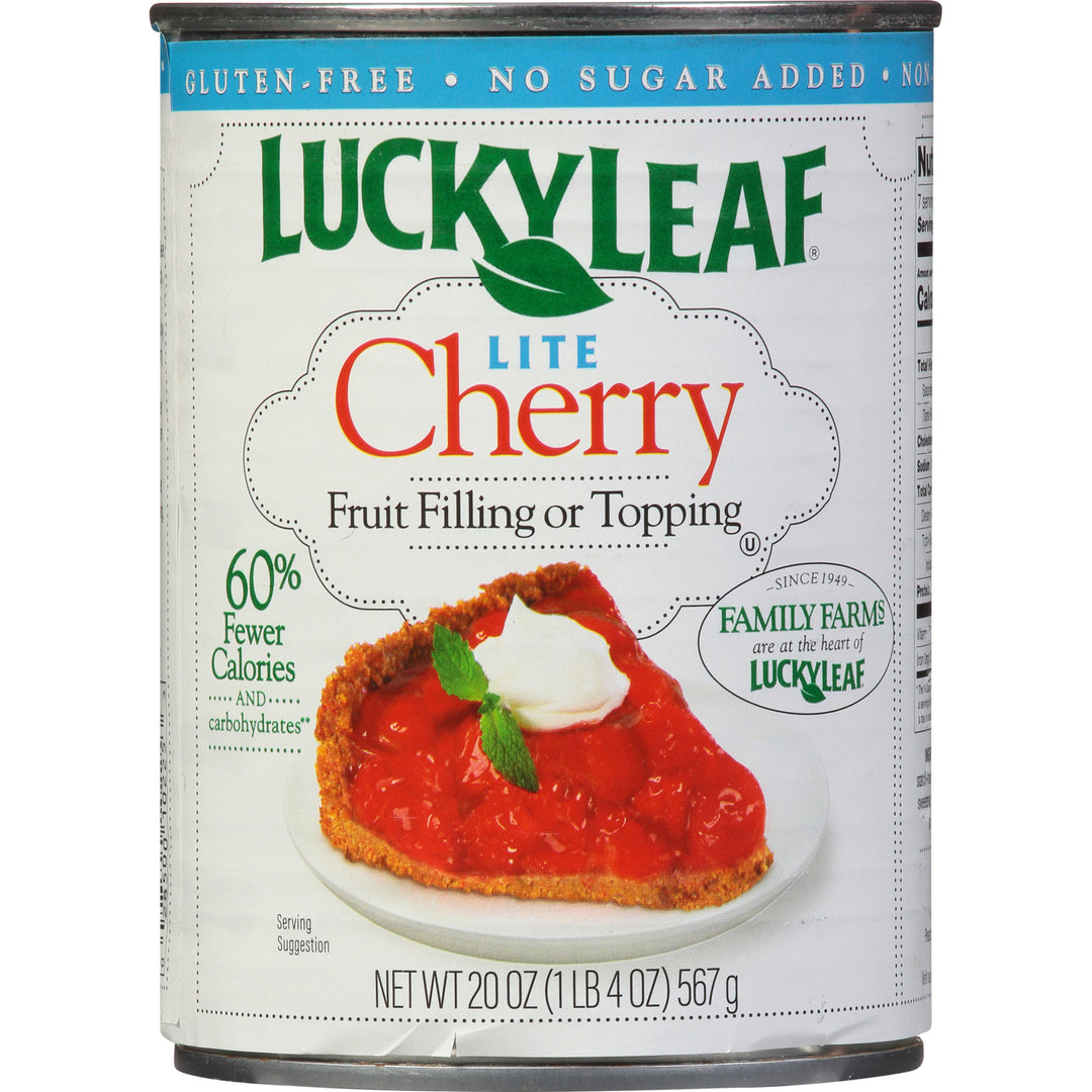 Lucky Leaf Pie Filling No Sugar Added Cherry-20 oz.-8/Case