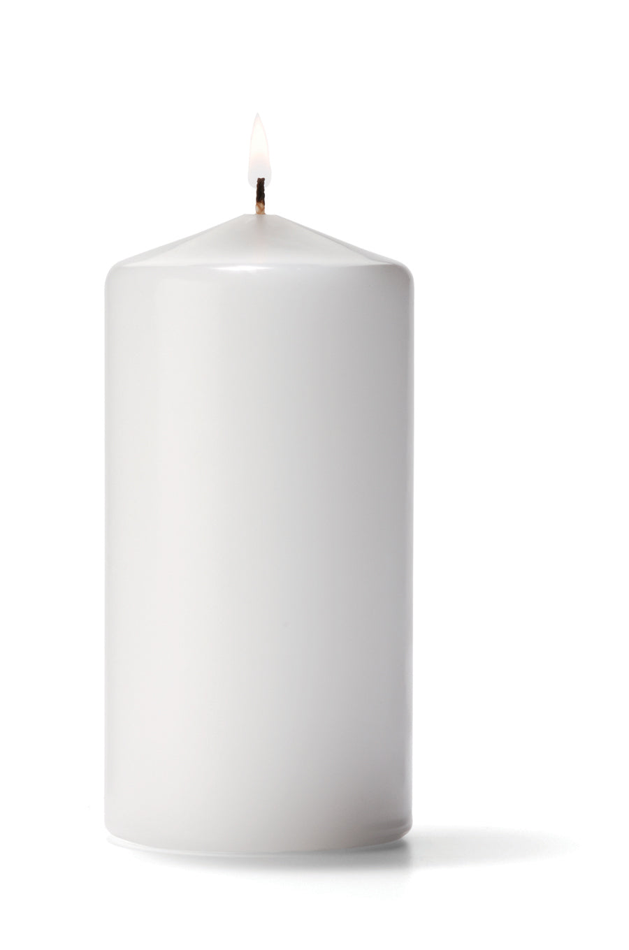 Hollowick Inc. White Pillar Candles-12 Each