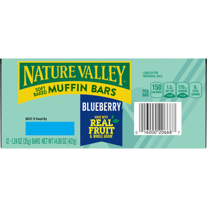 Nature Valley Soft Blueberry Muffin Bar-1.24 oz.-12/Box-4/Case