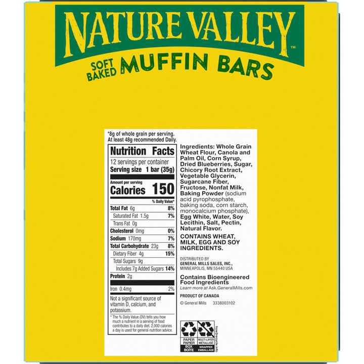 Nature Valley Soft Blueberry Muffin Bar-1.24 oz.-12/Box-4/Case