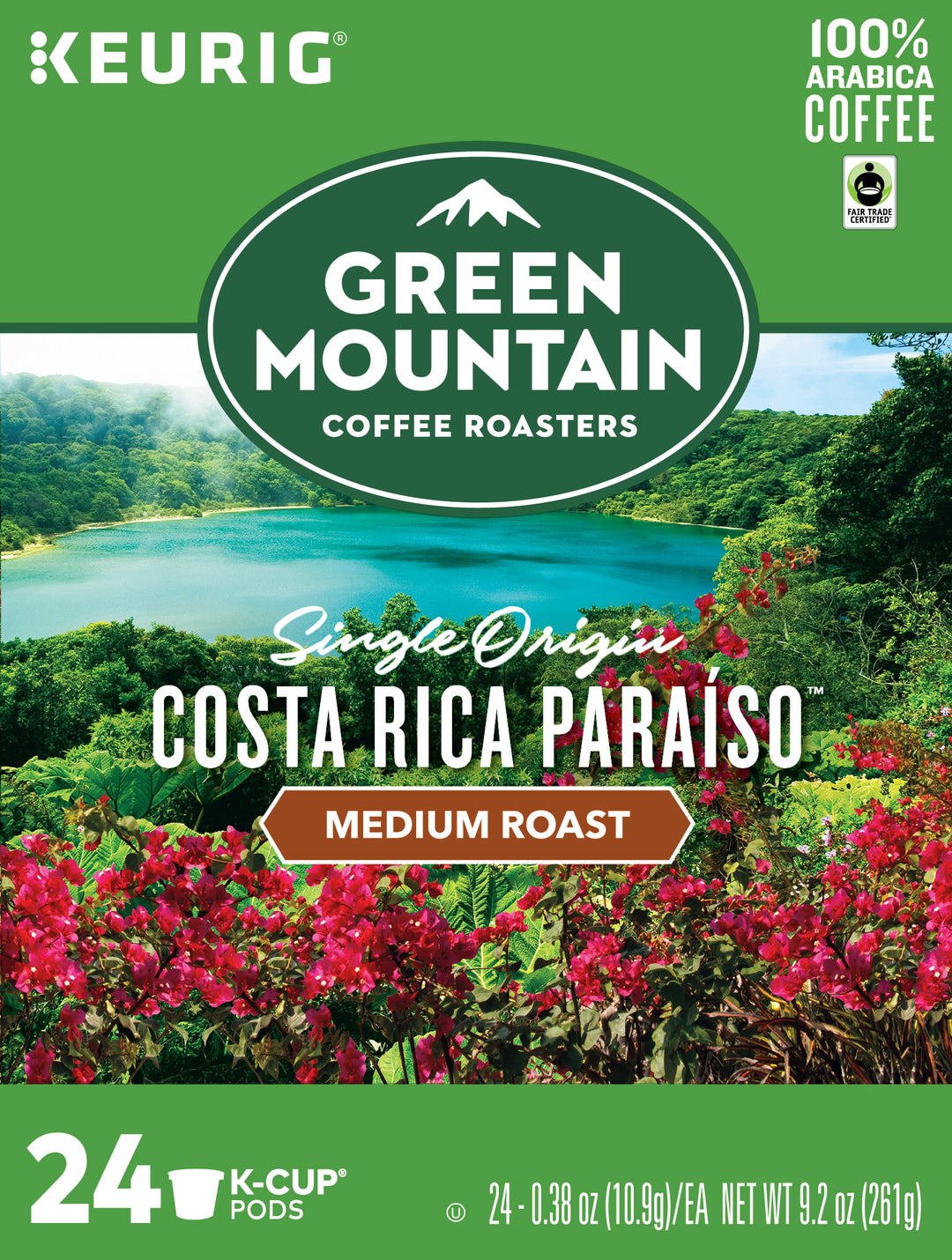 Green Mountain Coffee K-Cup Pod Costa Rica Paraiso-24 Count-4/Case