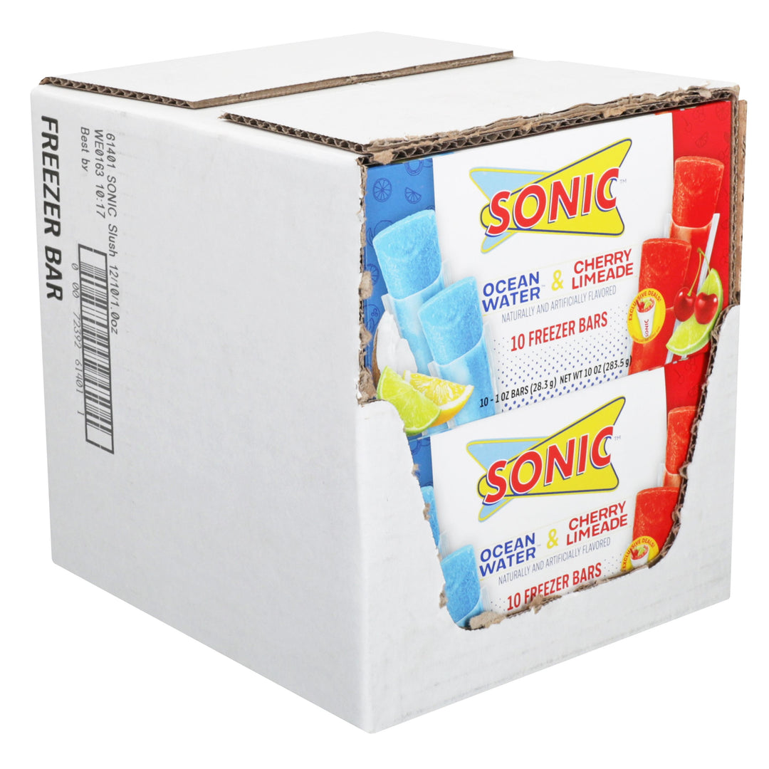 Sonic Ocean Water And Cherry Limeade Freezer Bars-10 Count-12/Case