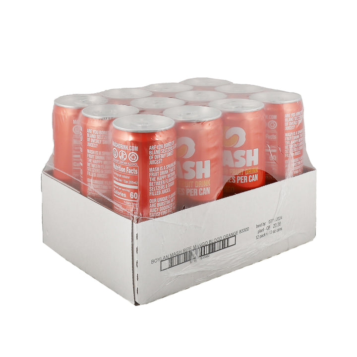 Mash Ripe Mango Blood Orange Slim Cans Case-12 fl. oz.-12/Case