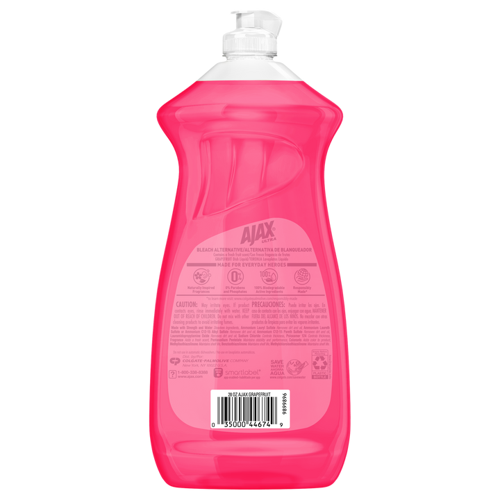 Ajax Dishwashing Liquid Grapefruit With Bleach-28 fl. oz.-9/Case