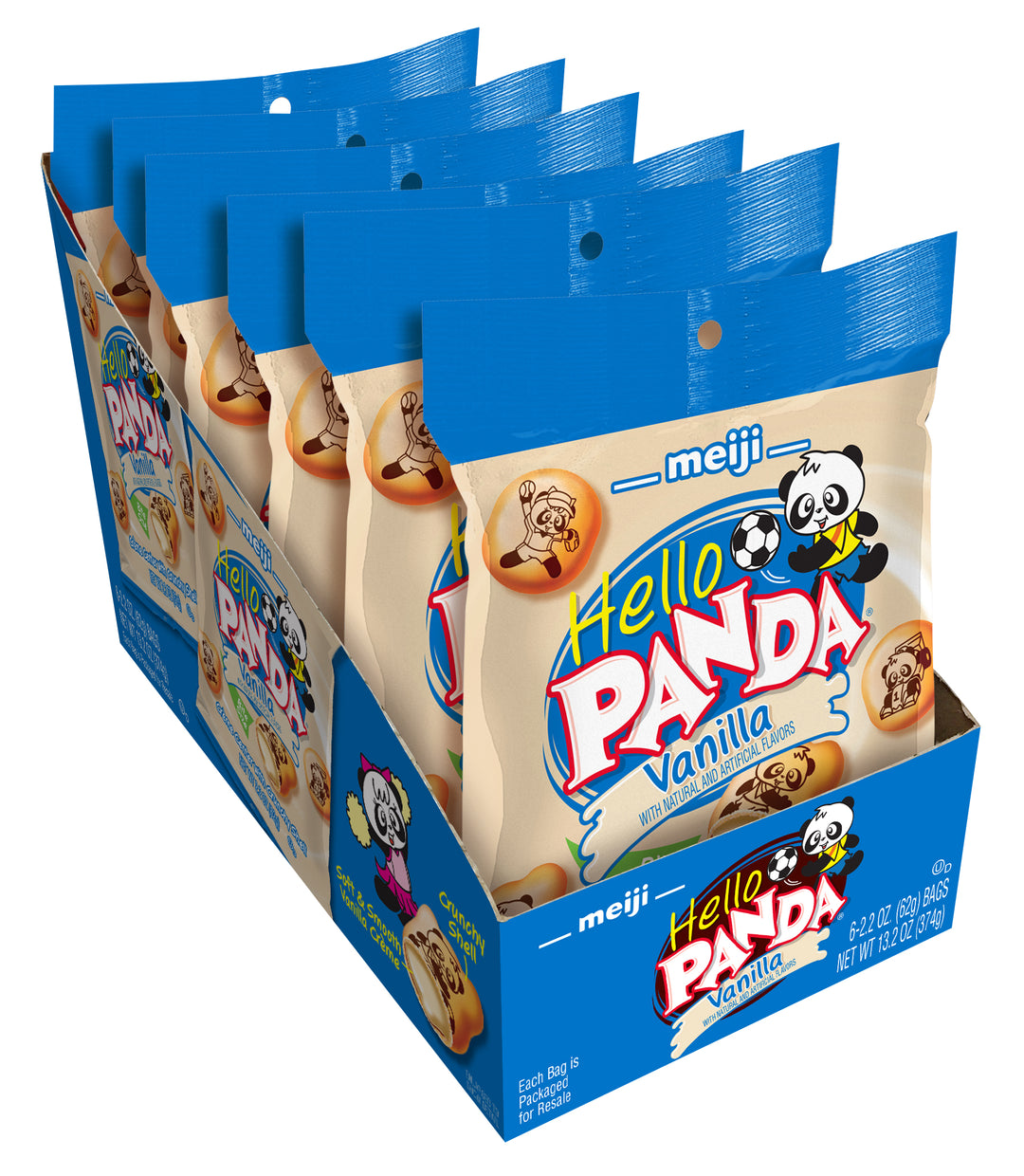 Hello Panda Vanilla Creme Filled Bite Size Cookie-2.2 oz.-6/Box-4/Case
