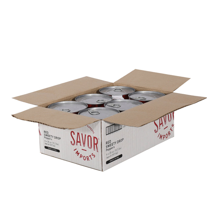 Savor Imports Red Sweety Drop Peruvian Peppers-28 oz.-6/Case