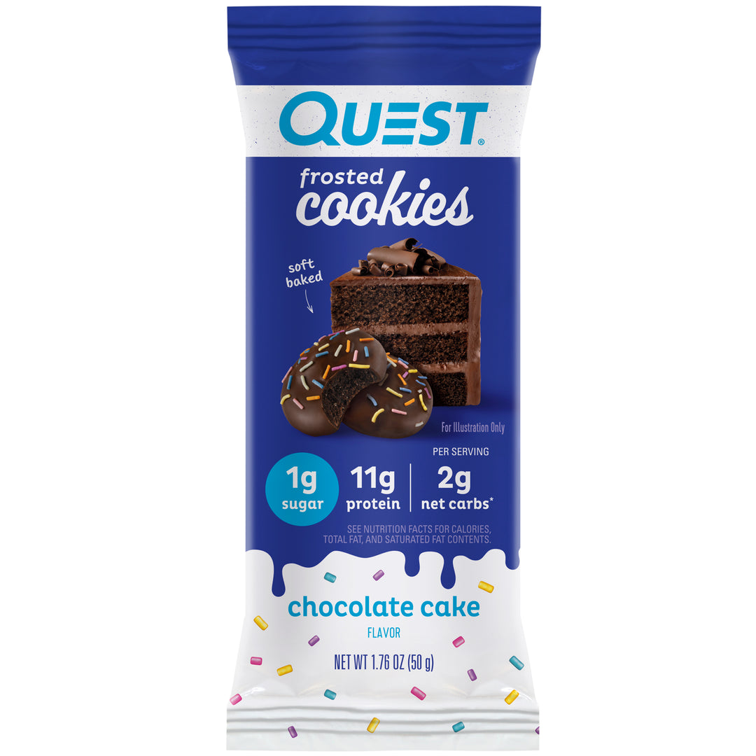Quest Frosted Cookie Chocolate Cake Twin Pack-1.76 oz.-8/Box-12/Case