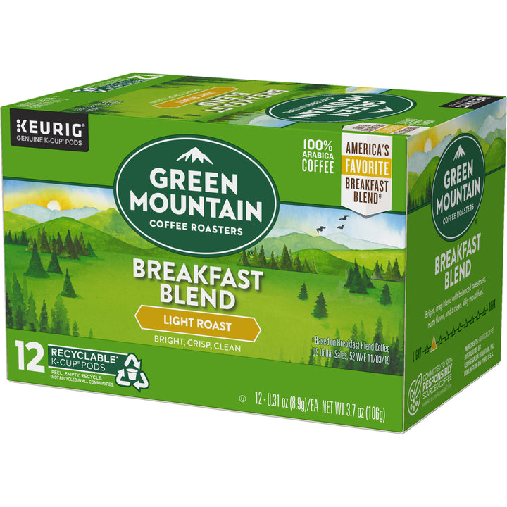 Green Mountain Coffee Breakfast Blend K-Cup Pod-12 Count-6/Case