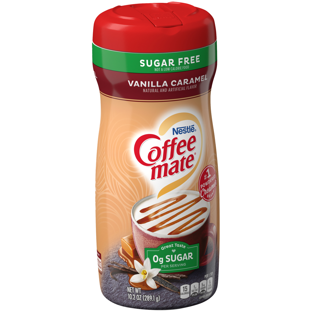 Coffee-Mate Sugar Free Vanilla Caramel Powder Creamer-10.2 oz.-6/Case