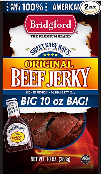 Bridgford Sweet Baby Rays Original Jerky-10 oz.-8/Case