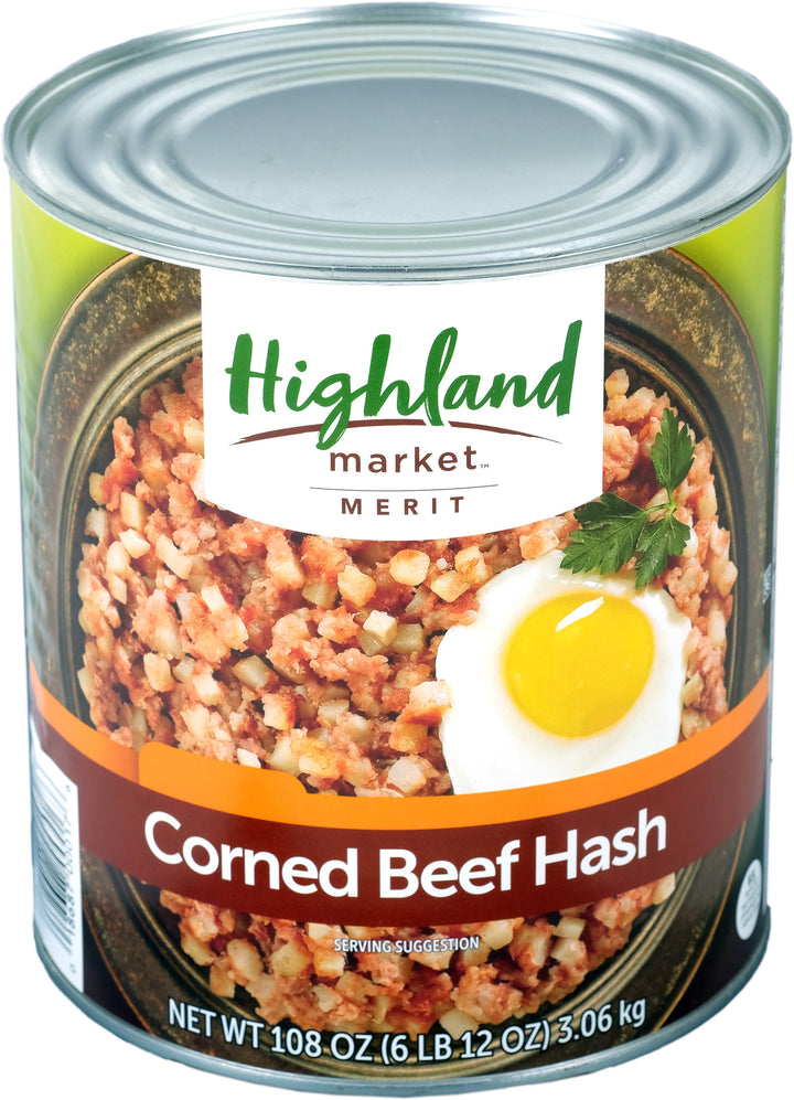 Highland Market Merit Corned Beef Hash-108 oz.-6/Case