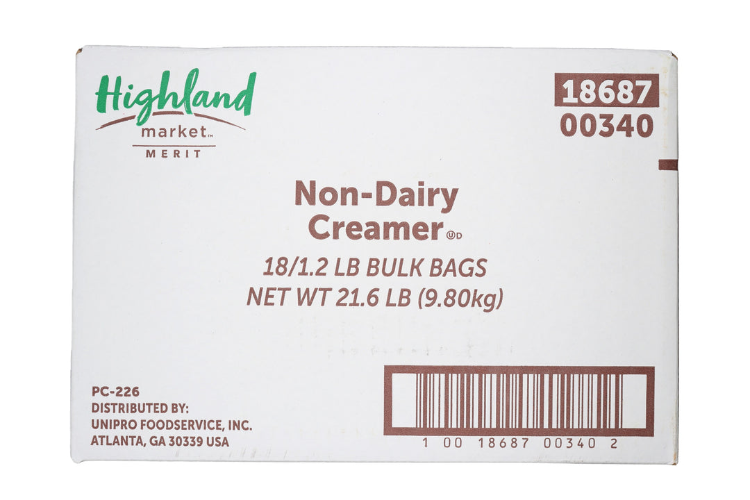 Highland Market Merit Creamer Non Dairy Mix Bulk Pack-1.2 lbs.-18/Case