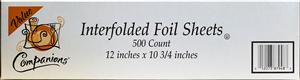 Companions Essentials Aluminum Foil Sheets 12X10.75 Value 51 Gauge Foodservice-500 Count-6/Case