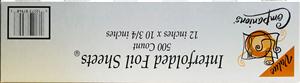 Companions Essentials Aluminum Foil Sheets 12X10.75 Value 51 Gauge Foodservice-500 Count-6/Case