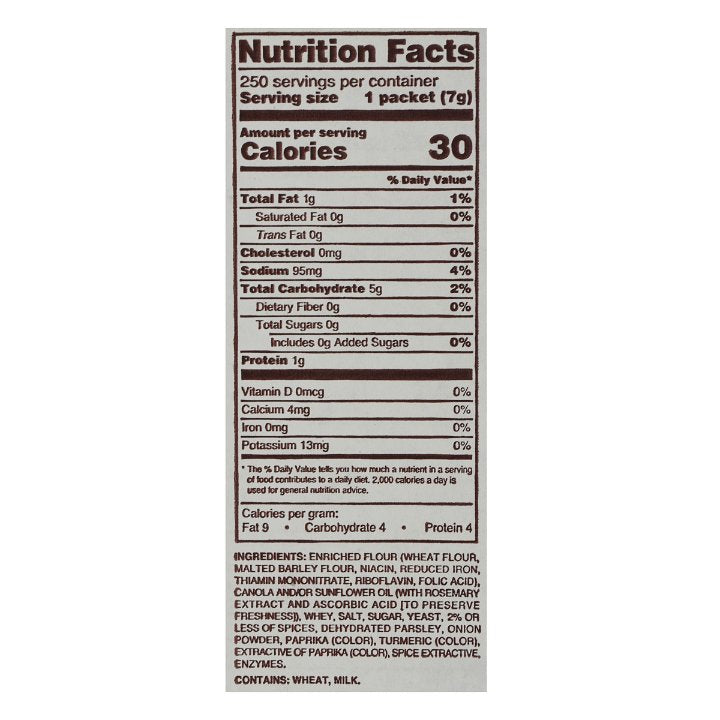 Highland Market Merit Trans Fat Free Cube Crouton Single Serve-0.25 oz.-250/Case