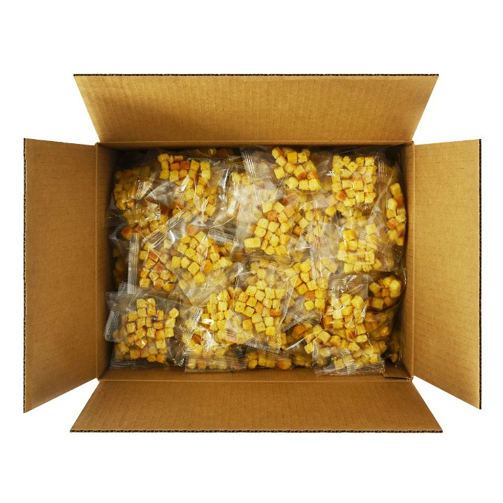 Highland Market Merit Trans Fat Free Cube Crouton Single Serve-0.25 oz.-250/Case