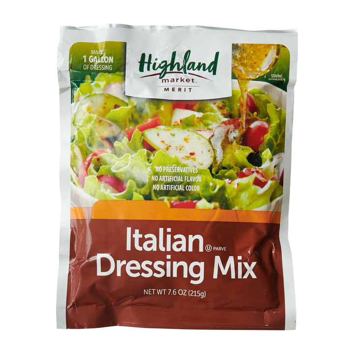 Highland Market Merit Italian Dressing Pouches-7.6 oz.-12/Case