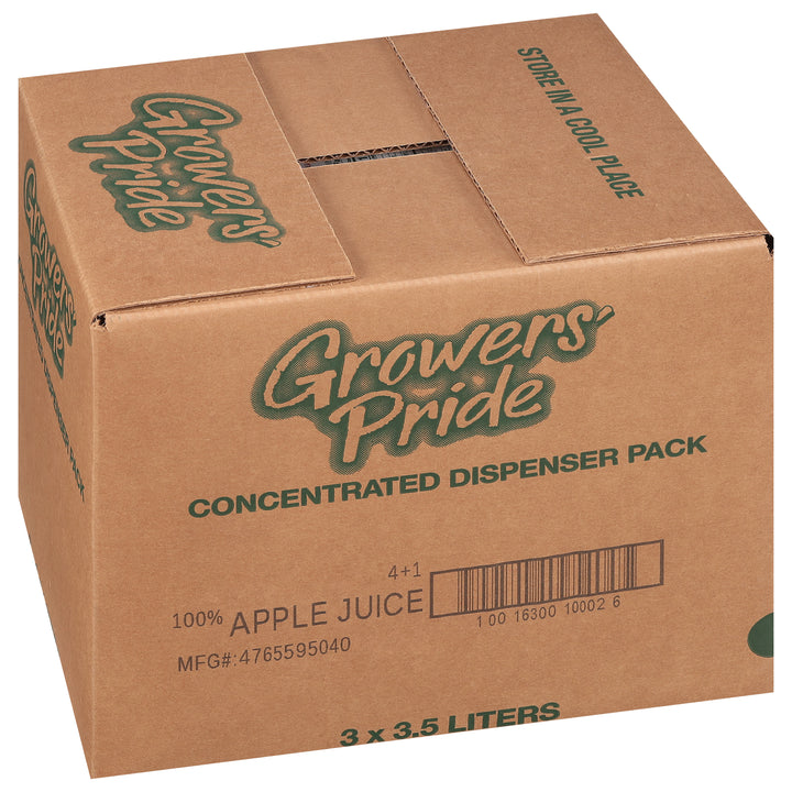 Growers Pride 4 1 100% Apple Juice-3.5 L-3/Case