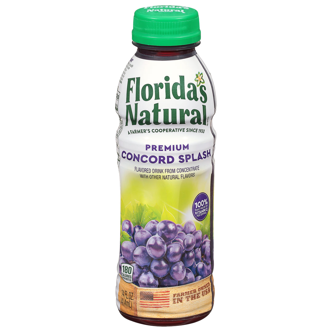 Florida's Natural Concord Grape Splash-14 fl. oz.-12/Case