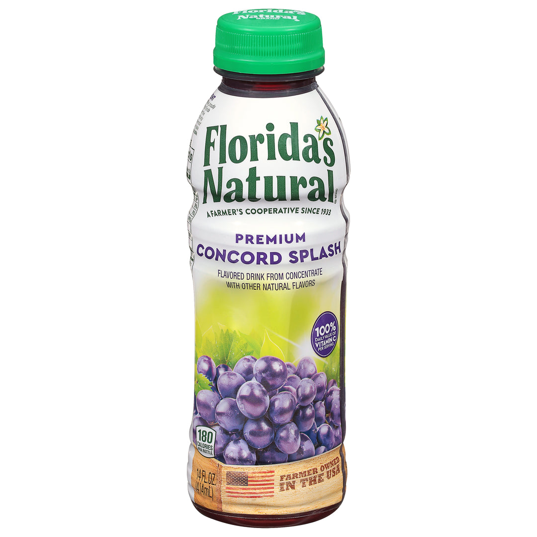 Florida's Natural Concord Grape Splash-14 fl. oz.-12/Case