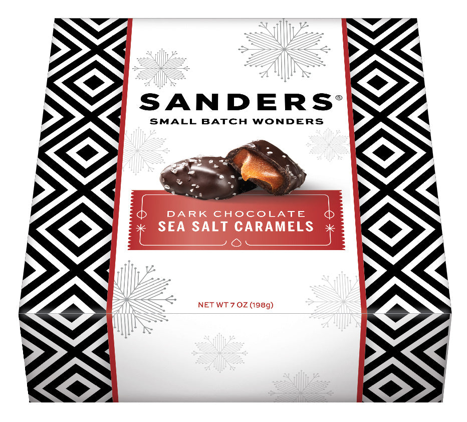 Sanders Dark Chocolate Sea Salt Caramels-7 oz.-6/Case