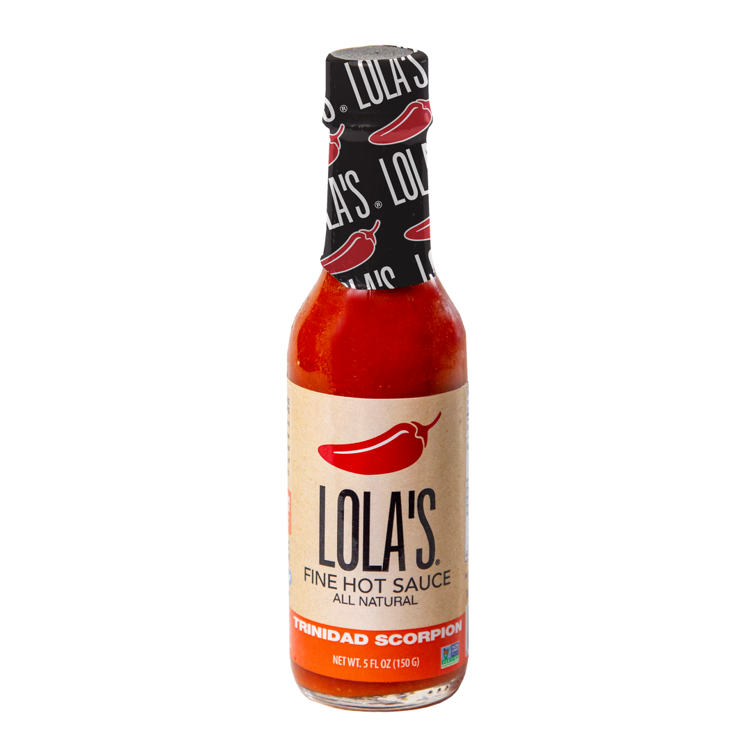 Lola's Fine Hot Sauce Trinidad Scorpion Hot Sauce Bottle-5 oz.-12/Case