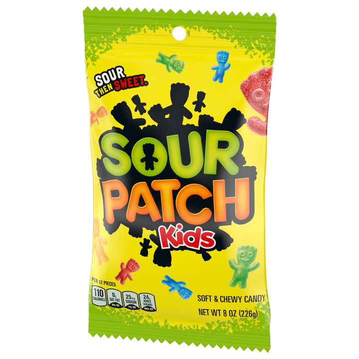Sour Patch Kids Gummy Candy Peg Bag-8 oz.-8/Case