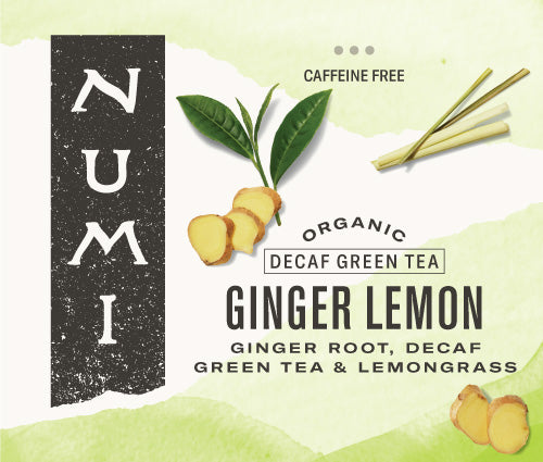 Numi Organic Tea Decaffeinated Ginger Lemon Tea-100 Count-1/Case