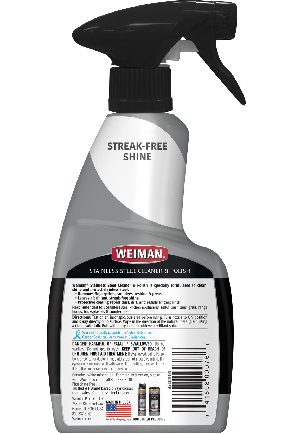 Weiman Products Stainless Steel Clean & Polish-12 fl. oz.-6/Case