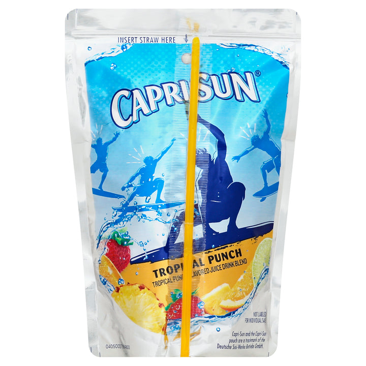 Capri Sun Ready To Drink Tropical Punch 25% Less Sugar Soft Drink-60 fl. oz.-4/Case