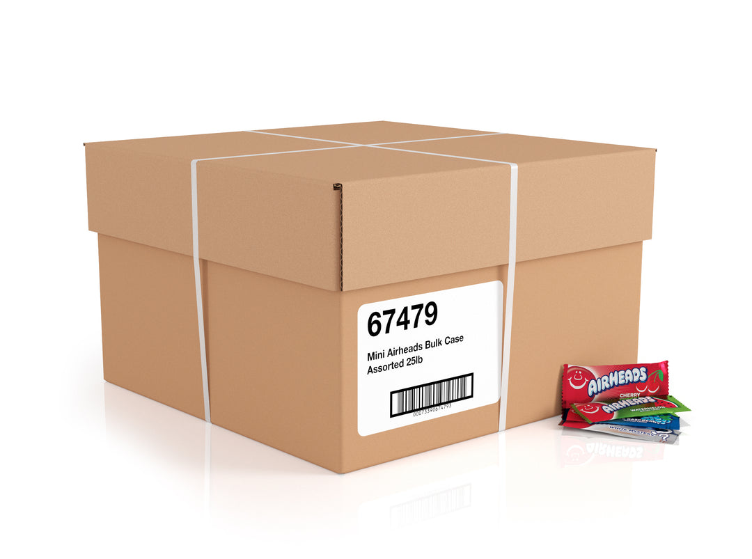 Airheads Mini Bar Assorted Flavors-25 lbs.-1/Case